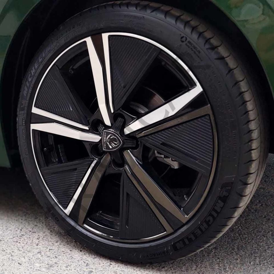 Peugeot 308/P5 Rim Covering Sticker Set BRIGHT BLACK