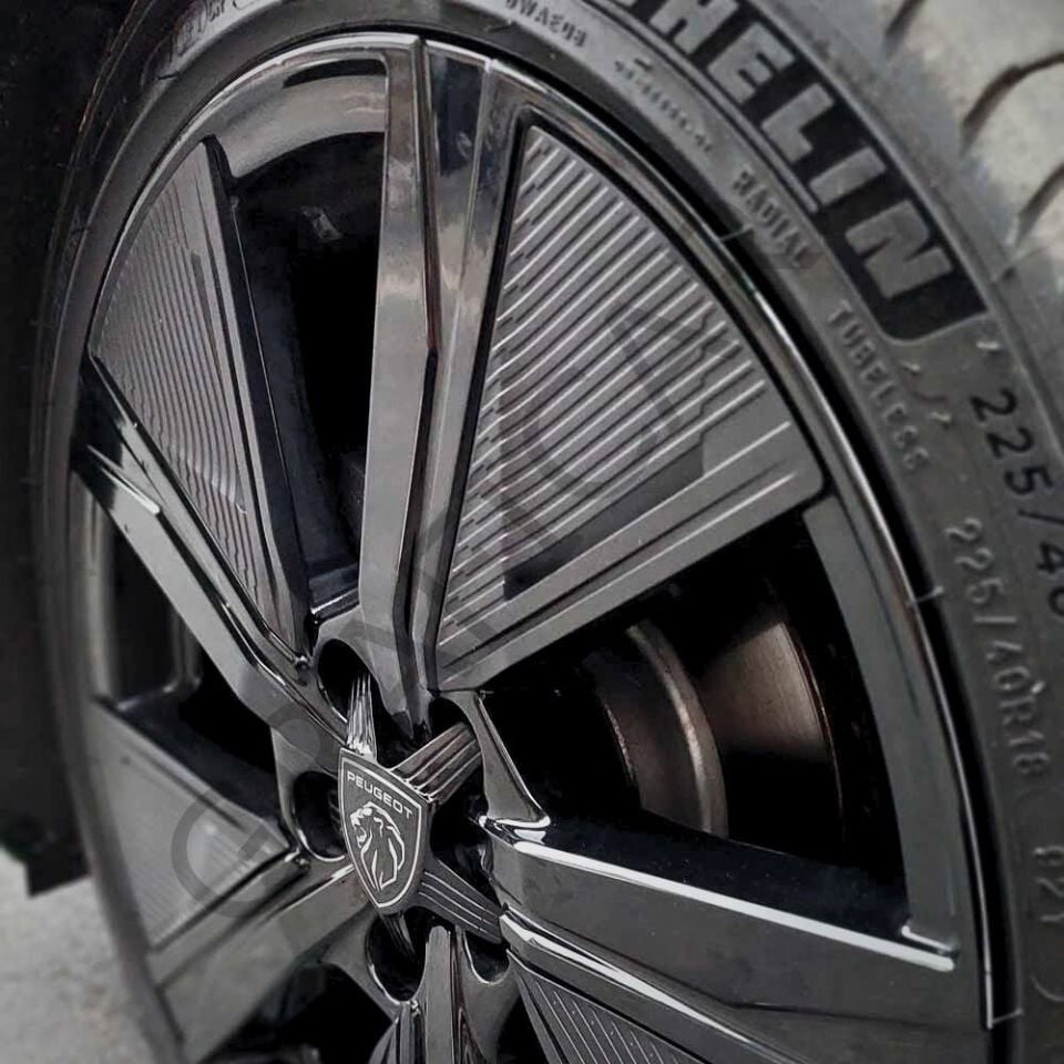 Peugeot 308/P5 Rim Covering Sticker Set BRIGHT BLACK