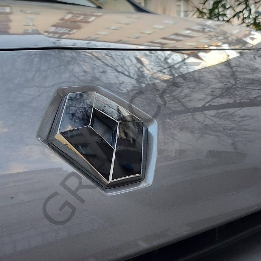 Renault Clio 5 Emblem Sticker Set MATTE CARBON GRAY