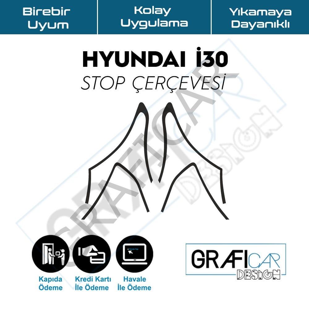 Hyundai İ30 Stop Çerçevesi PARLAK SİYAH