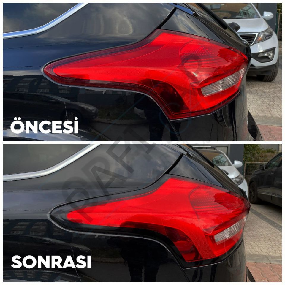 Ford Focus HB MK3,5 Stop Çerçeve Sticker MAT SİYAH