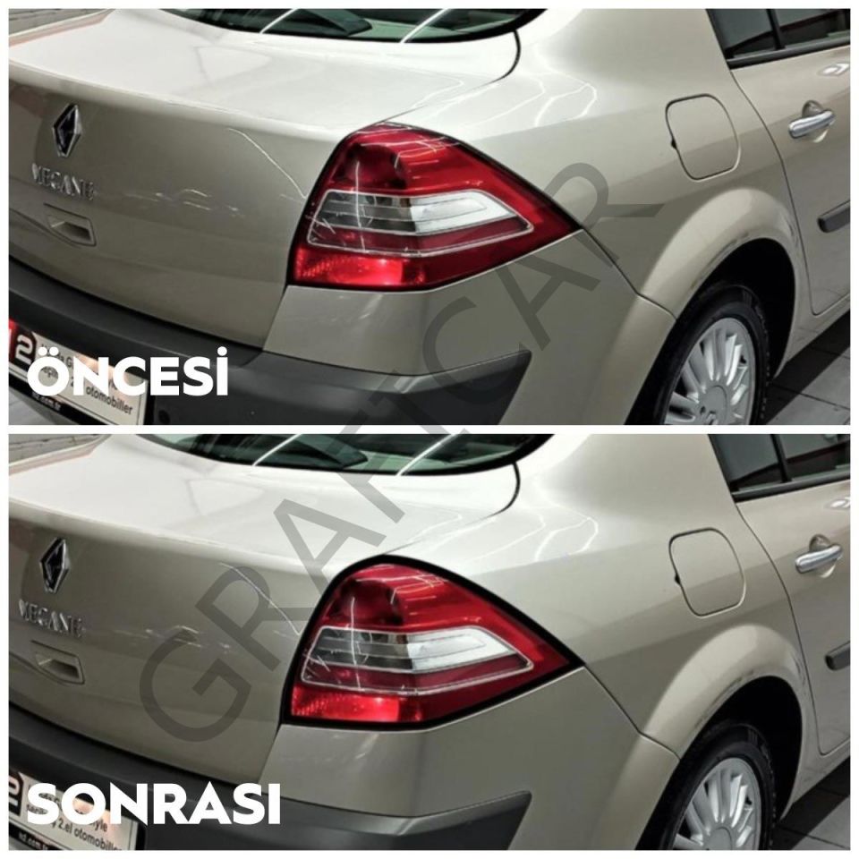 Renault Megane 2 Stop Çerçeve Sticker PARLAK SİYAH
