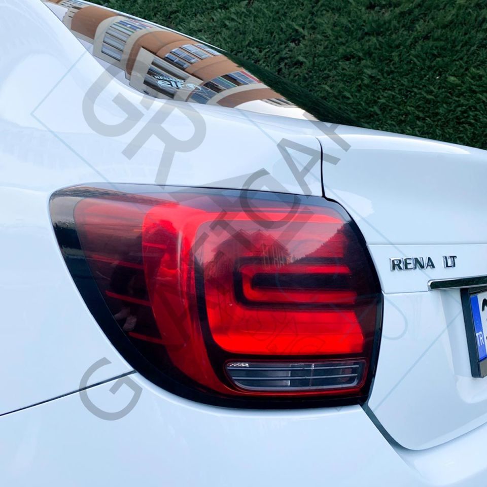Renault Symbol Stop Çerçeve Sticker PARLAK SİYAH