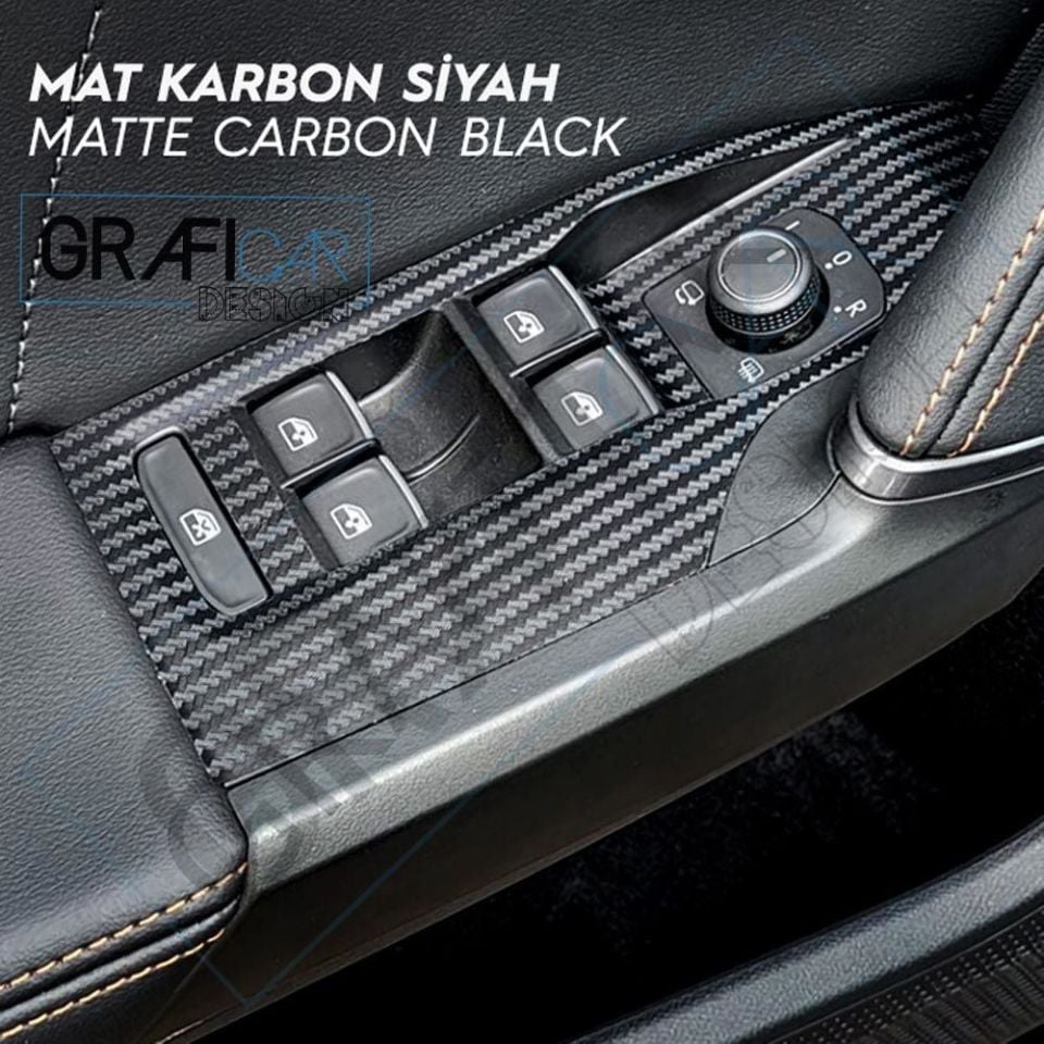 Seat Arona İç Trim Kaplama Set MAT KARBON SİYAH - BUTON VAR