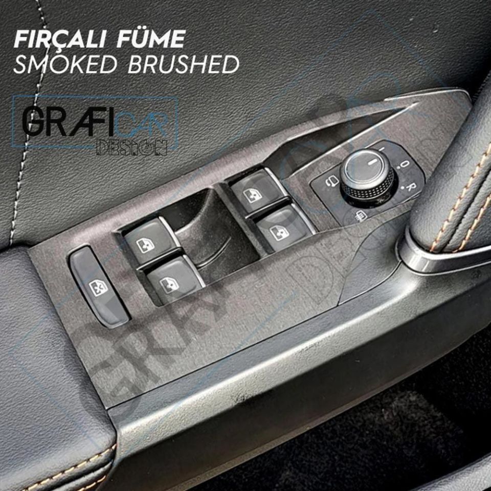 Seat Arona İç Trim Kaplama Set FIRÇALI FÜME - BUTON YOK