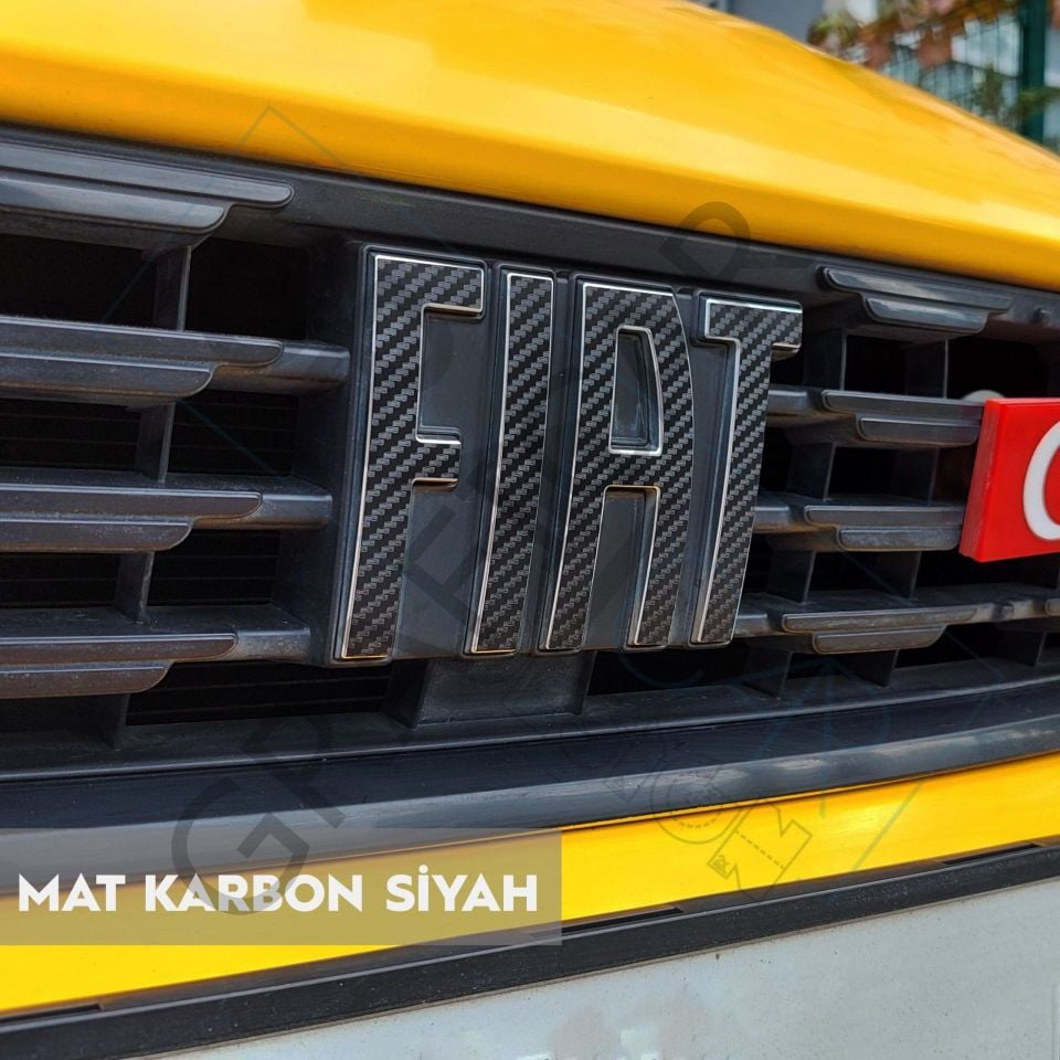 Fiat Egea Amblem Sticker Set MAT BEYAZ