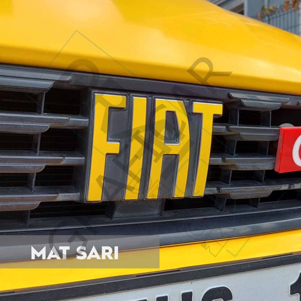 Fiat Egea Amblem Sticker Set MAT BEYAZ