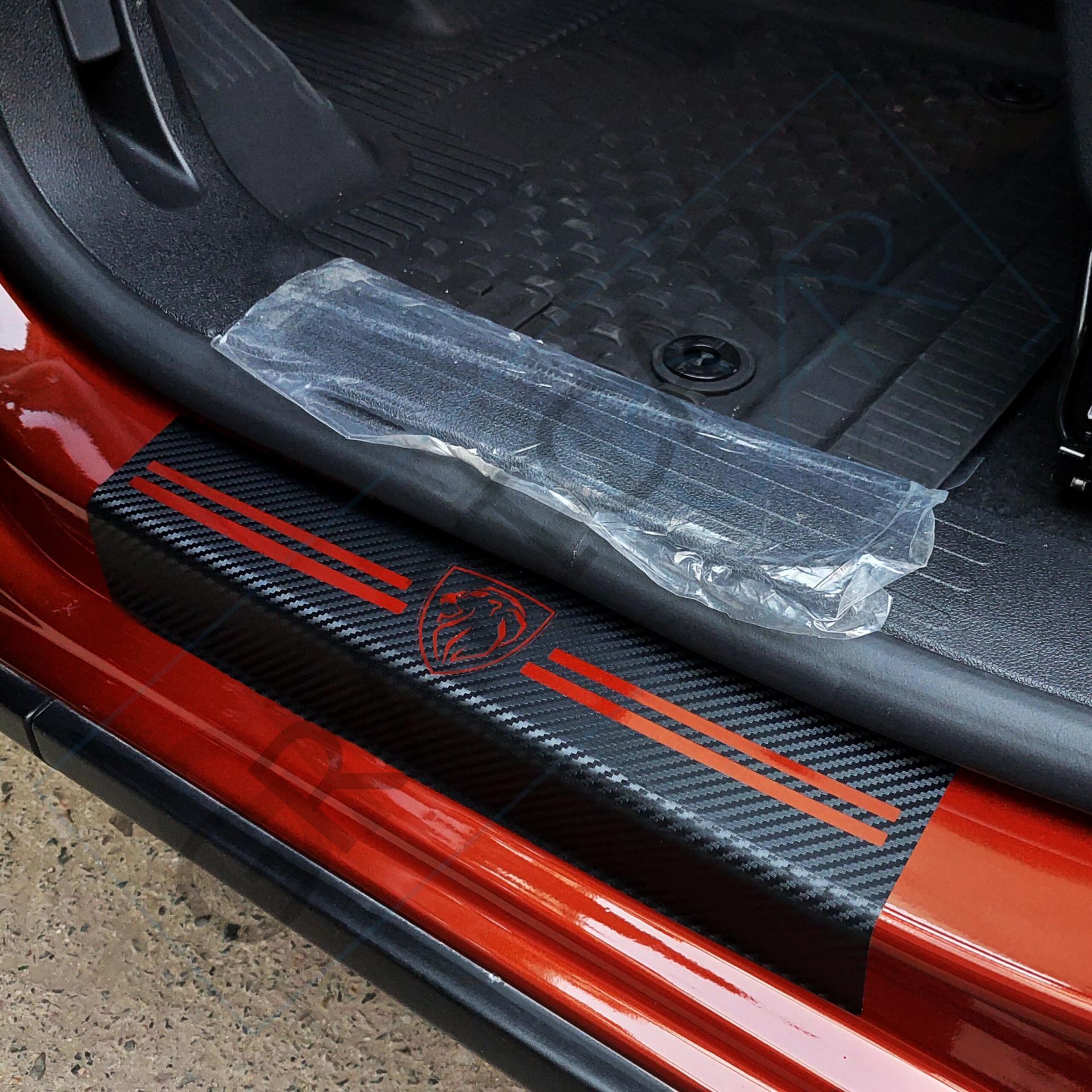 Peugeot Kapı Eşiği Sticker MAT KARBON SİYAH