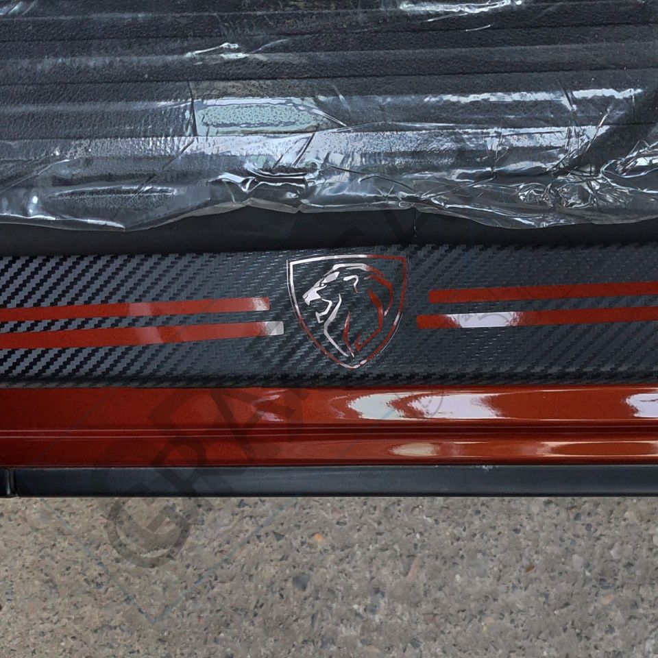 Peugeot Kapı Eşiği Sticker MAT KARBON SİYAH