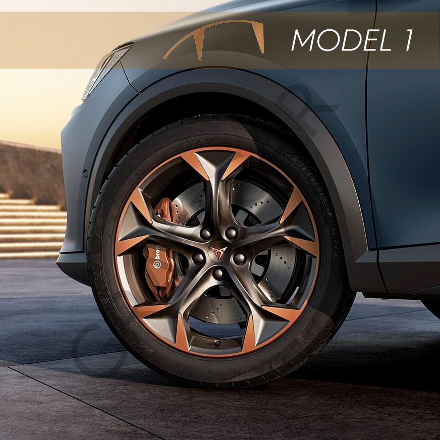 Cupra Formentor Jant Kaplama Sticker Set MODEL 2 - METALİK MAT BAKIR