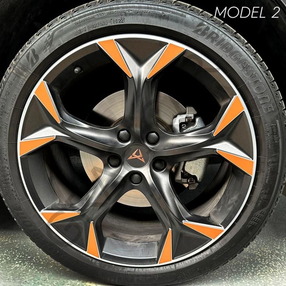 Cupra Formentor Jant Kaplama Sticker Set MODEL 2 - METALİK MAT BAKIR