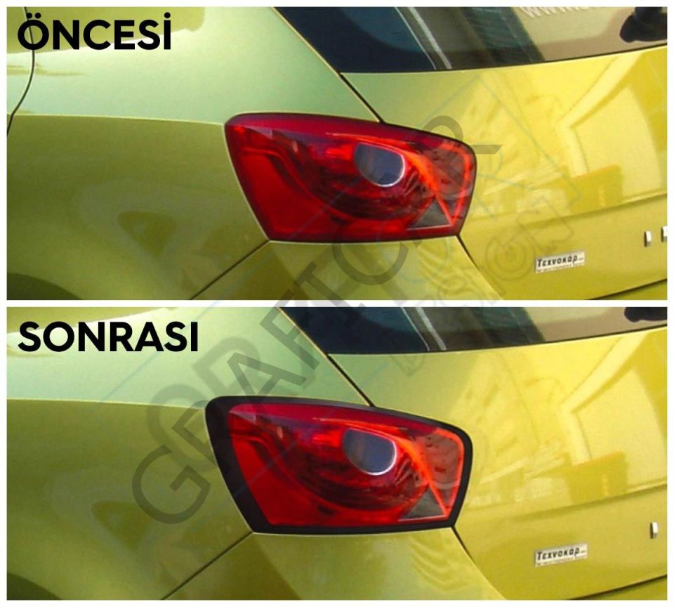 Seat Ibiza MK4 Stop Çerçeve Sticker MAT SİYAH