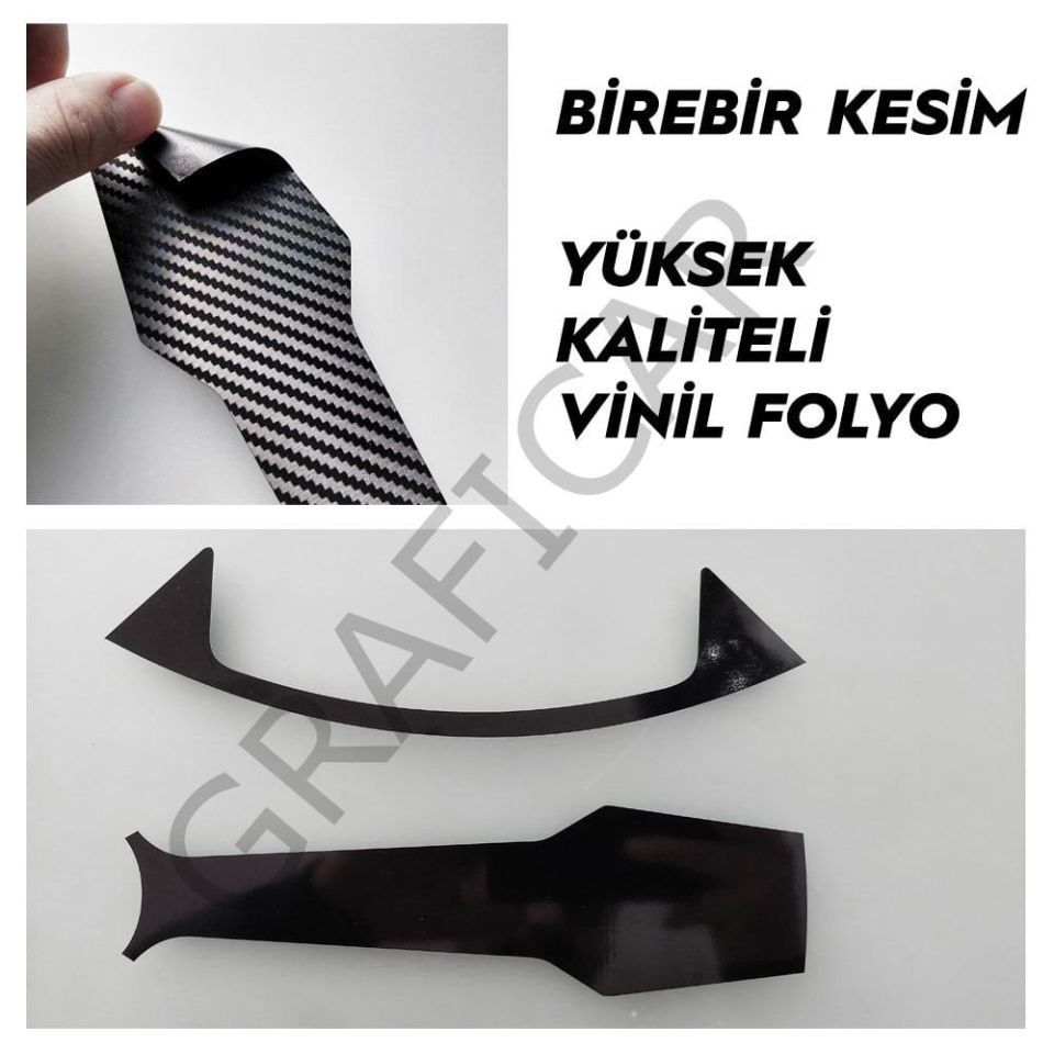 Peugeot 3008 Jant Kaplama Sticker MAT KARBON SİYAH