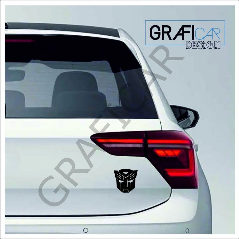 AutoBot Sticker / 7cm x 7.5cm PARLAK BEYAZ
