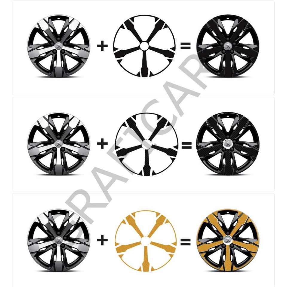 Peugeot 3008 Rim Covering Sticker METALLIC MATT COPPER