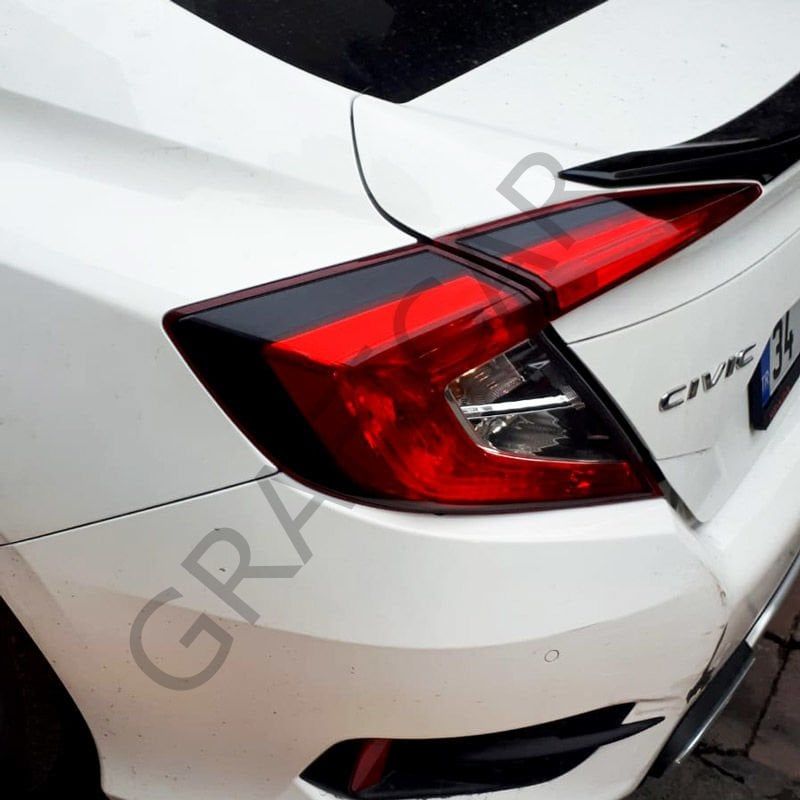 Honda FC5 Stop Çerçeve Sticker MAT SİYAH