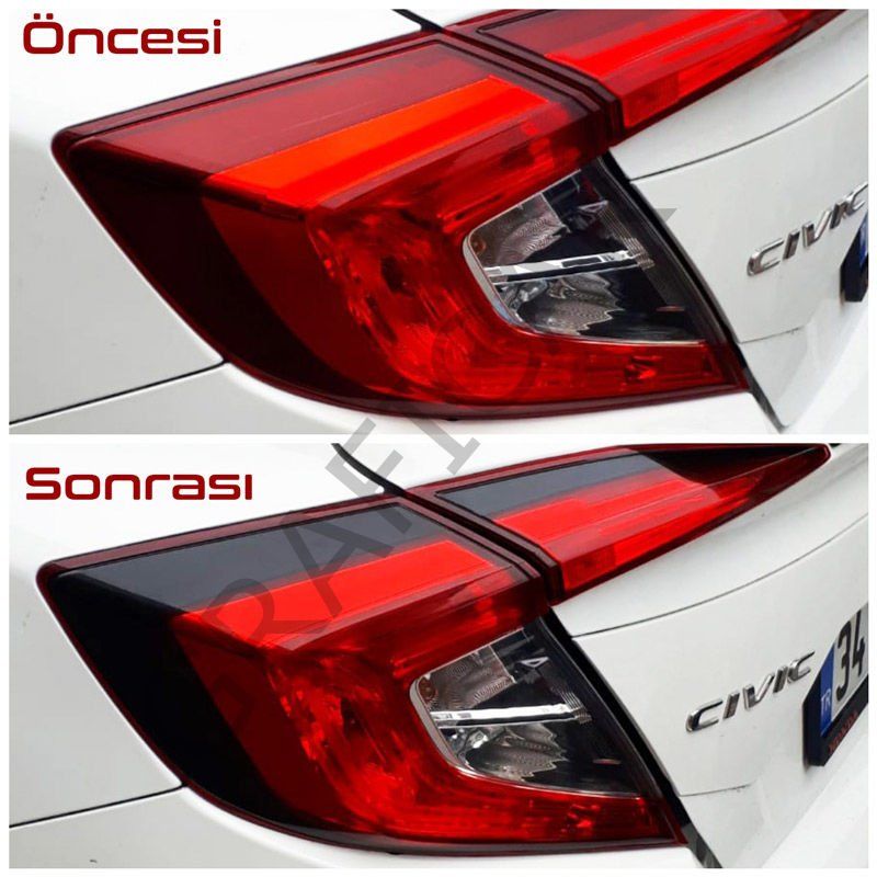 Honda FC5 Stop Çerçeve Sticker MAT SİYAH