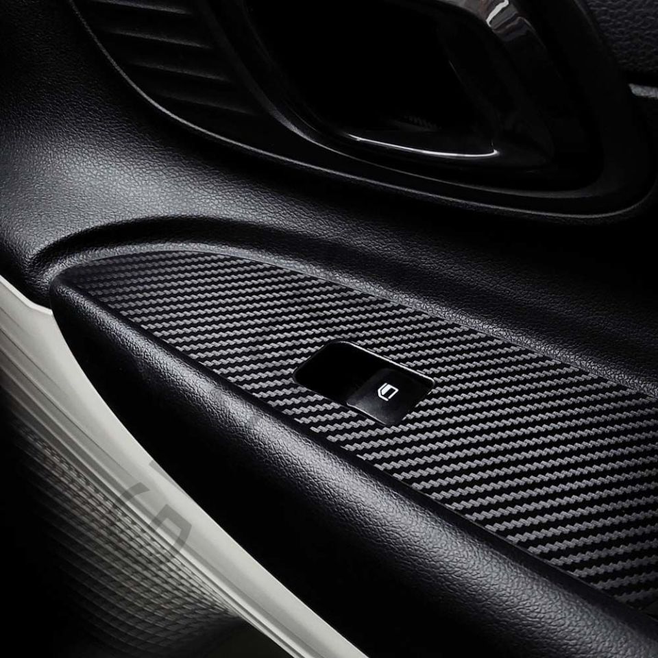 Hyundai i20 İç Trim Kaplama Set MAT KARBON SİYAH - BUTON VAR