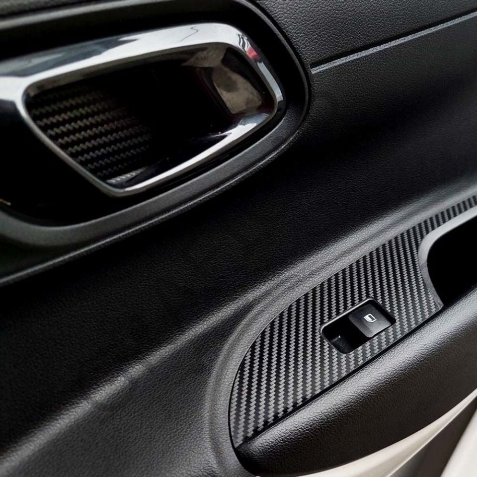 Hyundai i20 İç Trim Kaplama Set MAT KARBON SİYAH - BUTON VAR