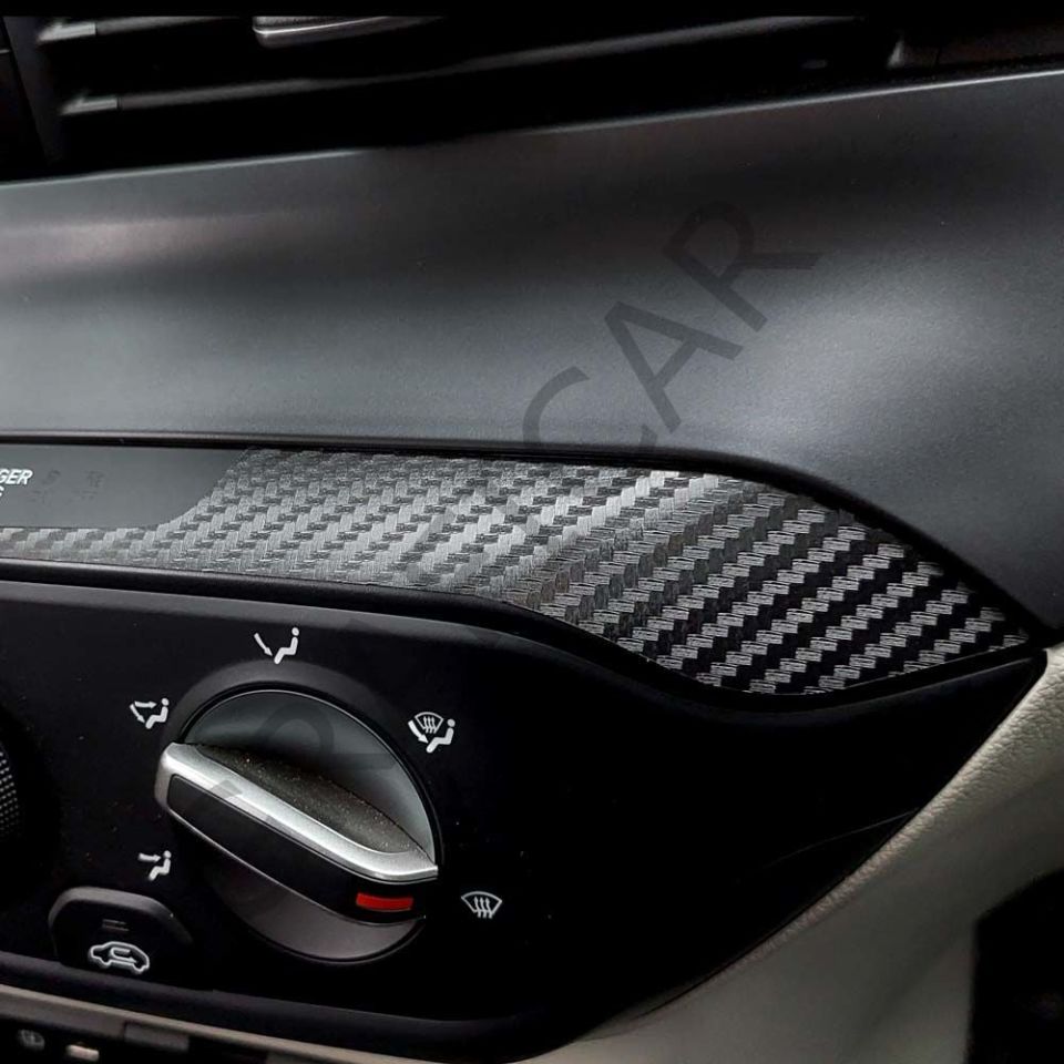 Hyundai i20 İç Trim Kaplama Set MAT KARBON SİYAH - BUTON VAR