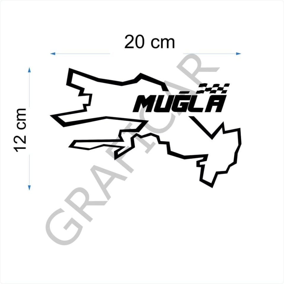 Map Race Track View Sticker - Pack of 2 / Between 45-48 BRIGHT BLACK - MARDİN
