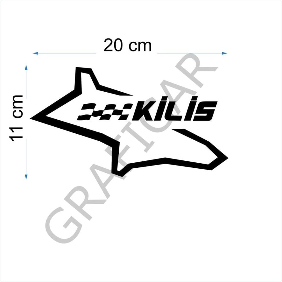 Harita Yarış Pisti Görünüm Sticker / Karabük-Kilis-Osmaniye-Yalova PARLAK SİYAH - YALOVA
