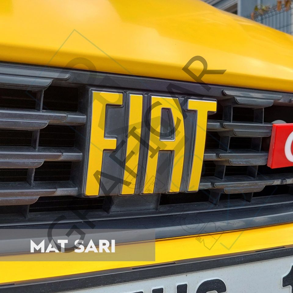 Fiat Egea Cross Emblem Sticker Set MATTE CARBON BLACK