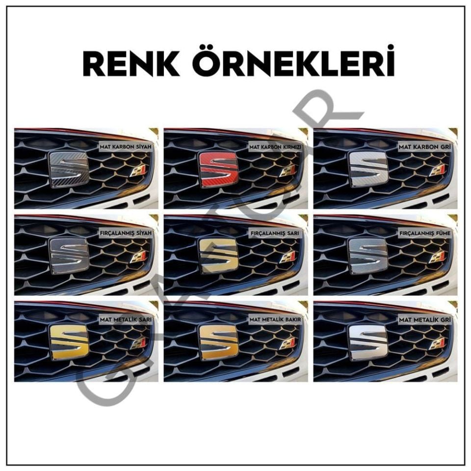 Fiat Egea Cross Amblem Sticker Set PARLAK NARDO GRİ