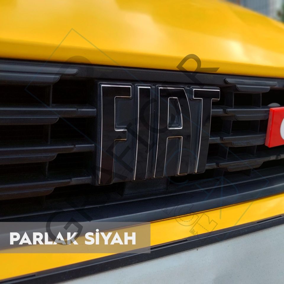Fiat Egea Cross Emblem Sticker Set BRIGHT BLACK