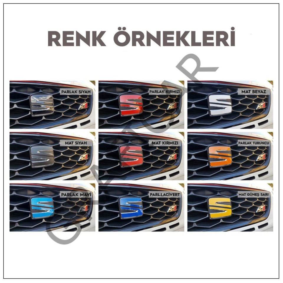 Fiat Egea Cross Amblem Sticker Set PARLAK TURUNCU