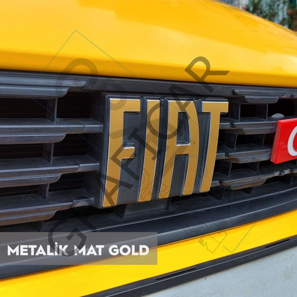 Fiat Egea Cross Amblem Sticker Set MAT SARI