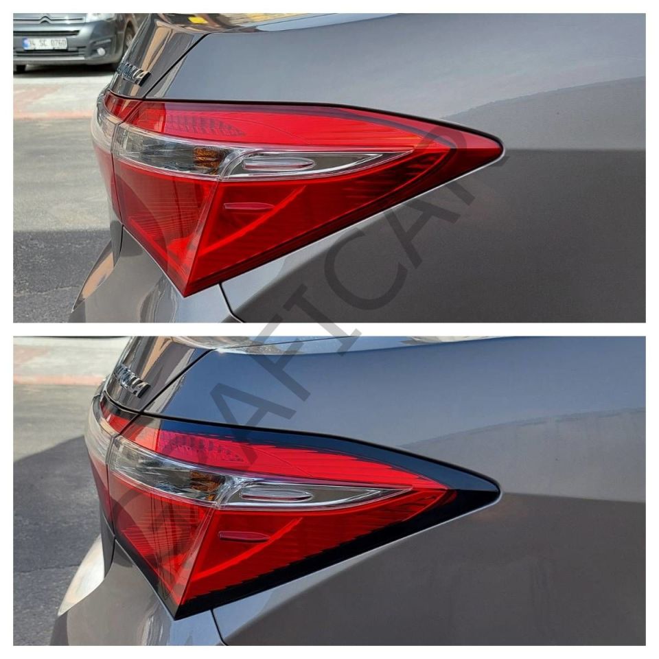 Toyota Corolla E160 Stop Çerçeve Sticker MAT SİYAH