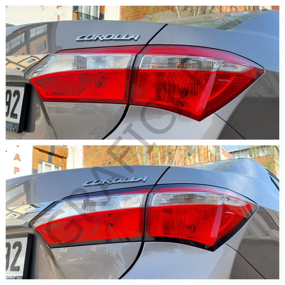 Toyota Corolla E160 Stop Çerçeve Sticker MAT SİYAH