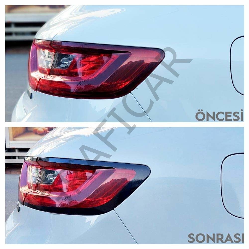 Renault Megane 4 Stop Çerçeve Sticker PARLAK SİYAH - HATCHBACK