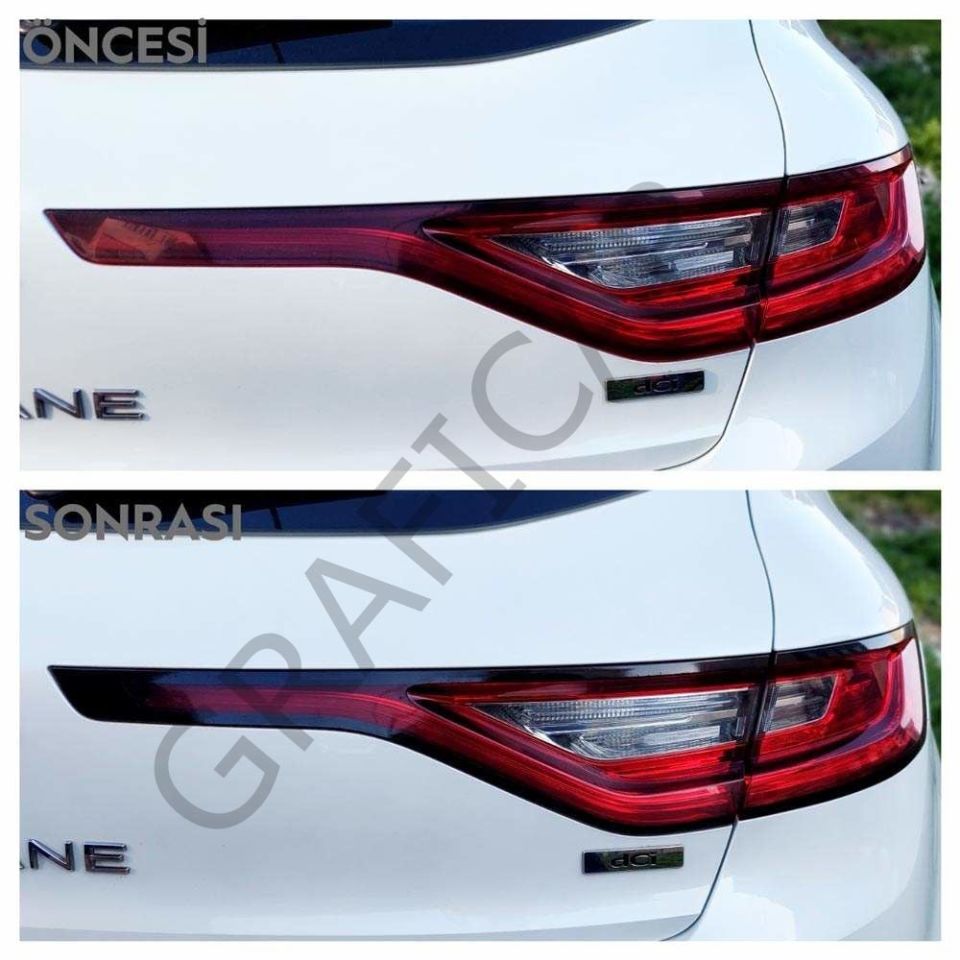 Renault Megane 4 Stop Çerçeve Sticker MAT SİYAH - HATCHBACK