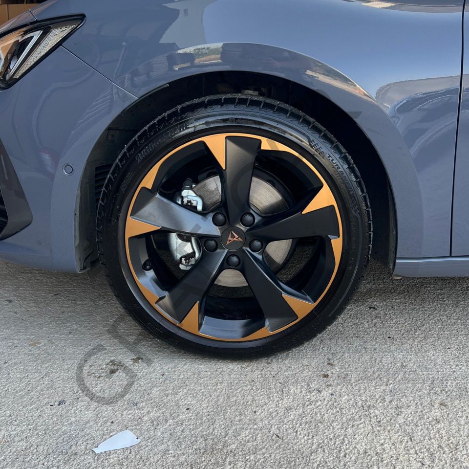 Cupra Leon MK4 Jant Kaplama Sticker Set MAT SİYAH