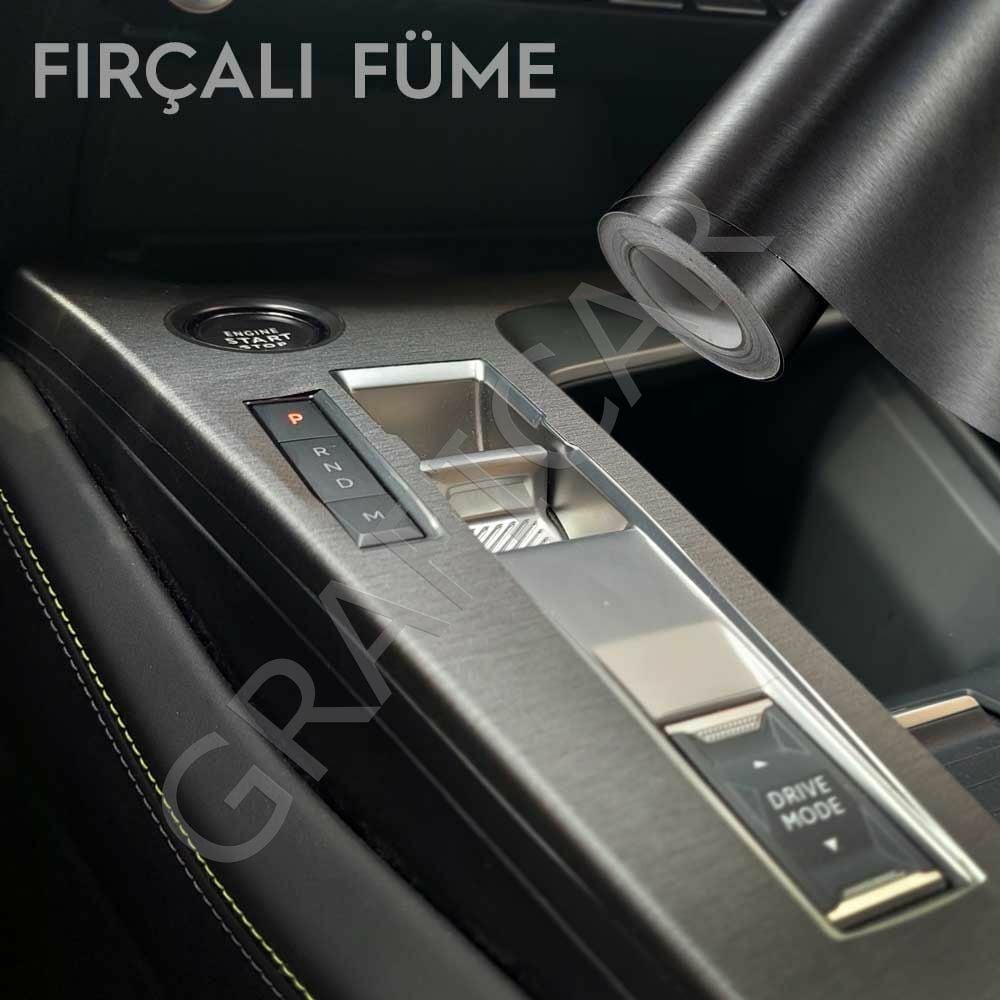 Peugeot 408 Interior Trim Center Console Covering Set BRUSHED SMOKED