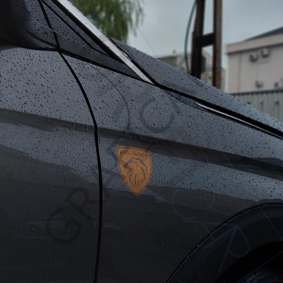 New Peugeot Logo Sticker / 2 Pieces BRIGHT BLACK