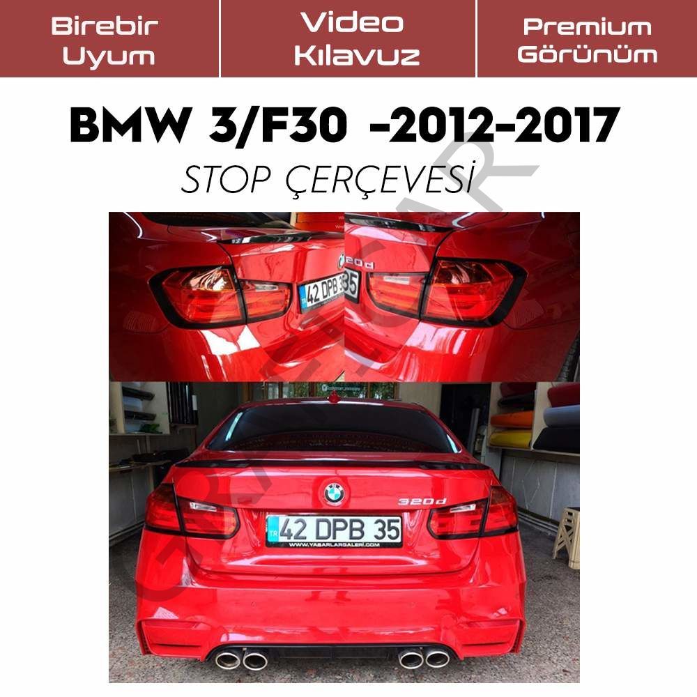 BMW F30 Stop Frame Sticker MATTE BLACK