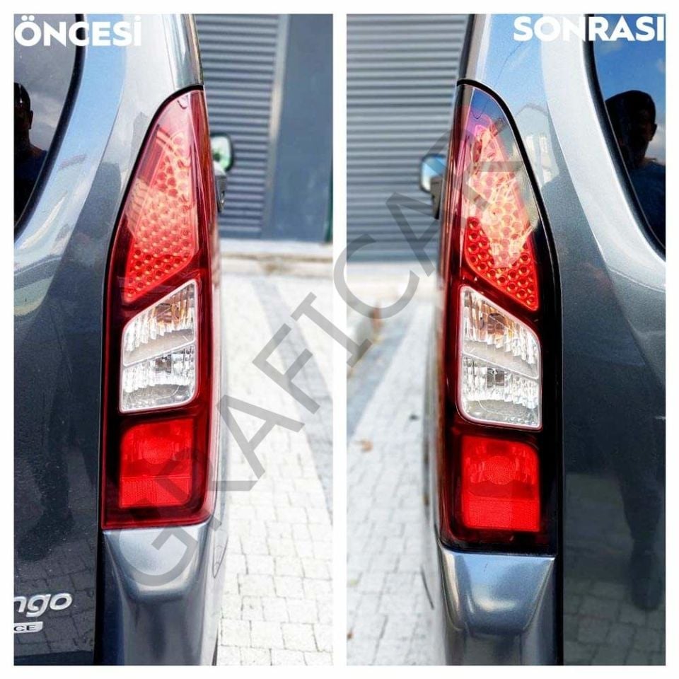 Peugeot Partner Tepee Stop Çerçeve Sticker MAT SİYAH