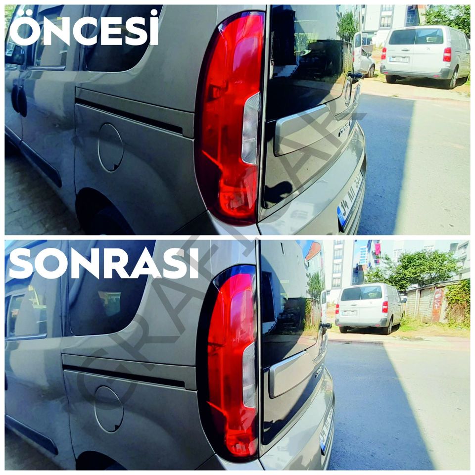Fiat Doblo Stop Çerçeve Sticker PARLAK SİYAH