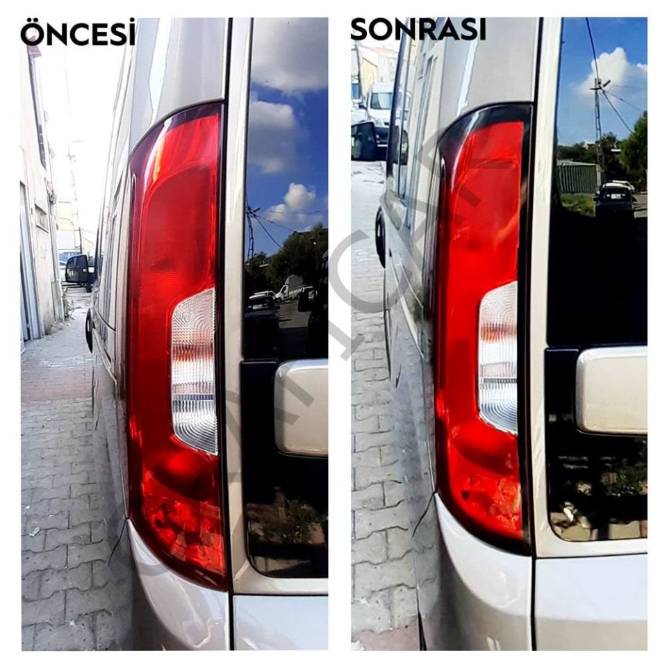 Fiat Doblo Stop Çerçeve Sticker MAT SİYAH