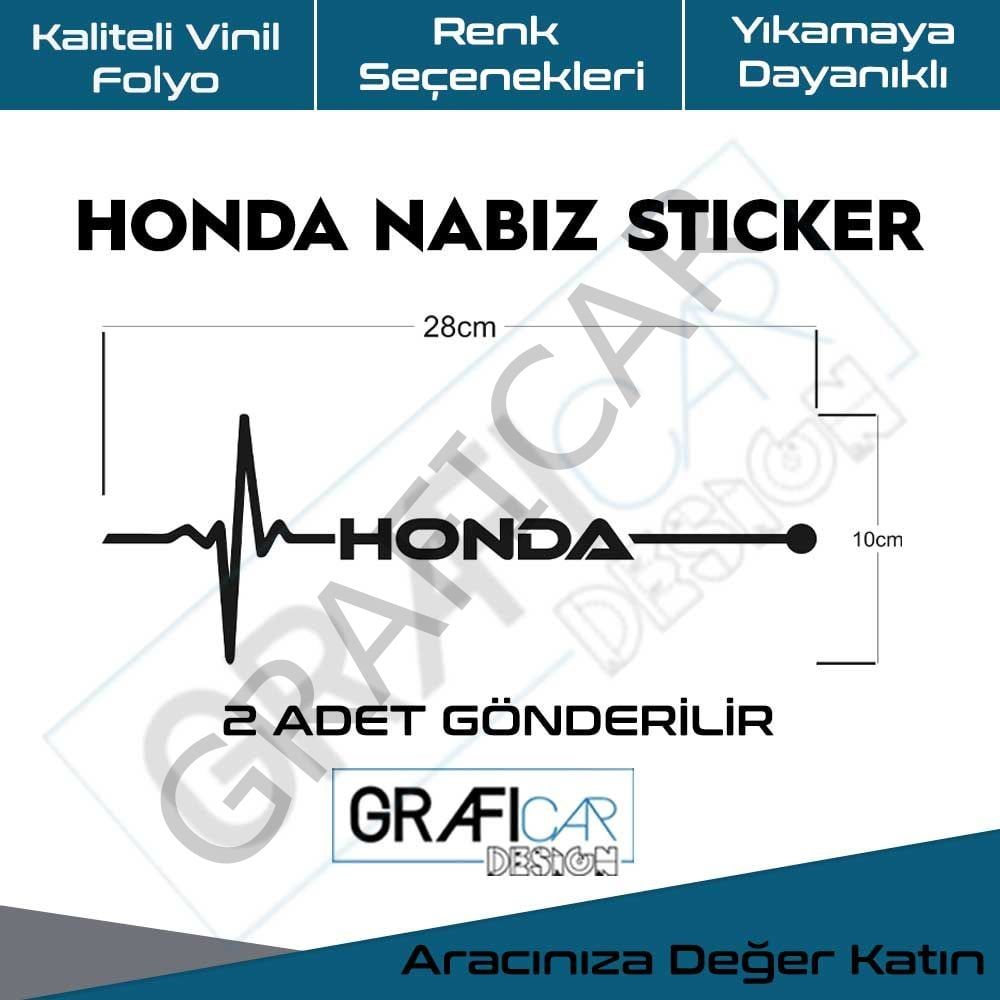 Honda Nabız Sticker MAT BEYAZ