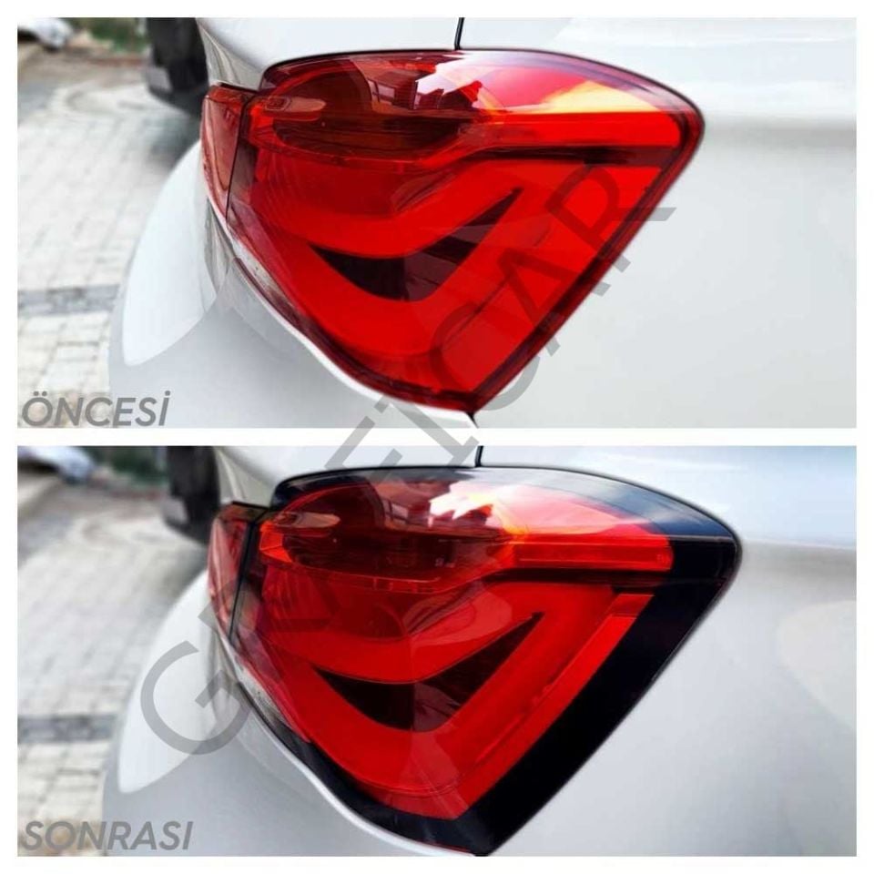 BMW F20 Stop Çerçeve Sticker PARLAK SİYAH - MAKYAJSIZ KASA
