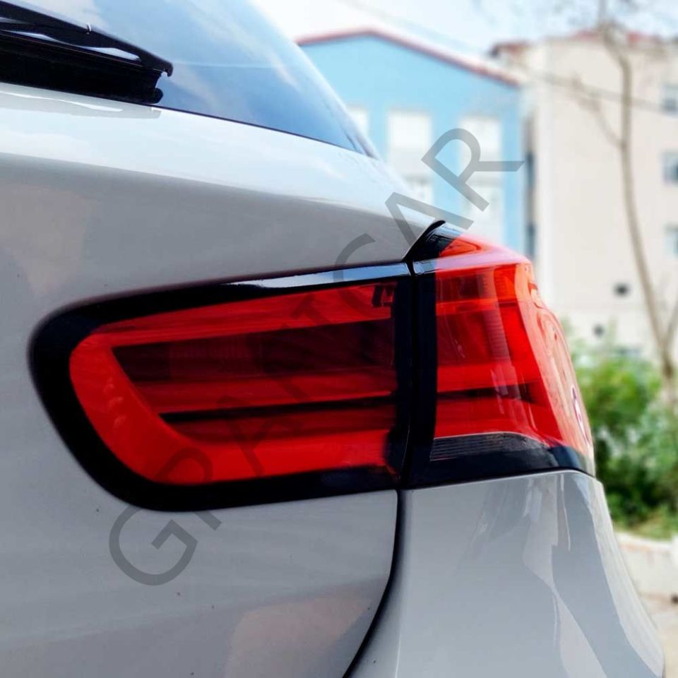 BMW F20 Stop Çerçeve Sticker MAT SİYAH - MAKYAJSIZ KASA