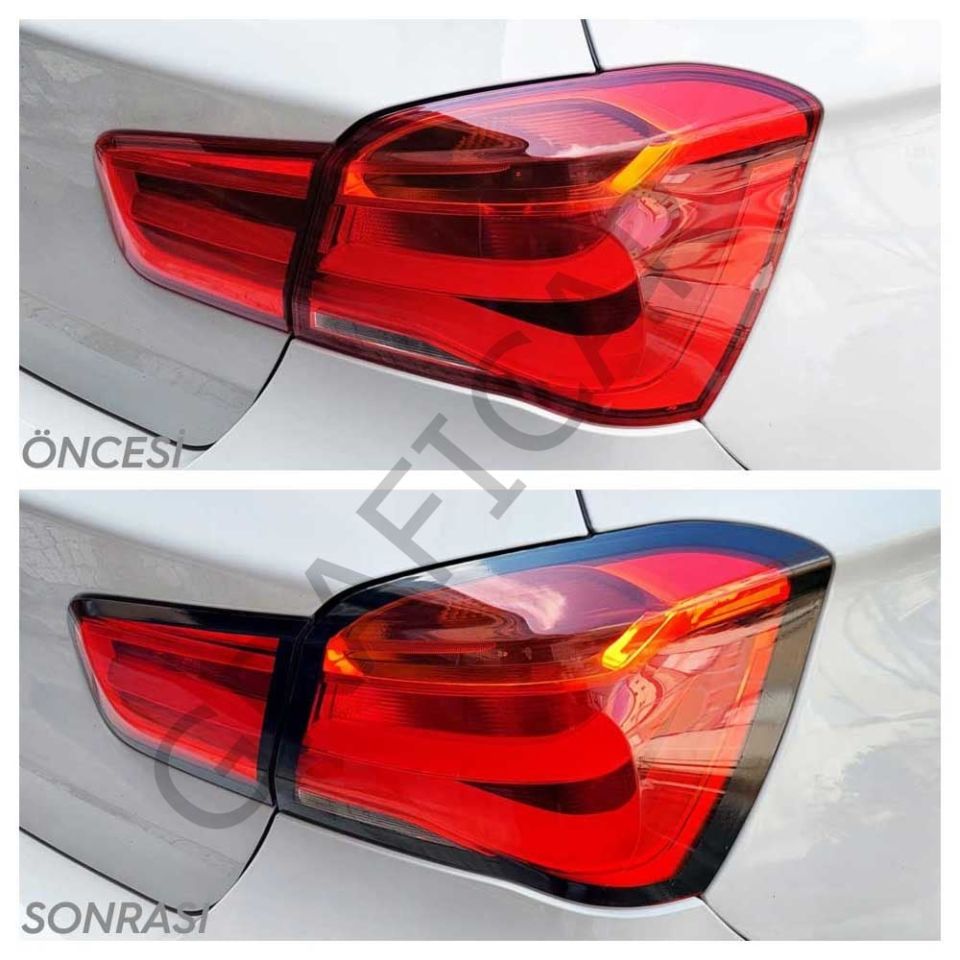 BMW F20 Stop Çerçeve Sticker MAT SİYAH - MAKYAJSIZ KASA