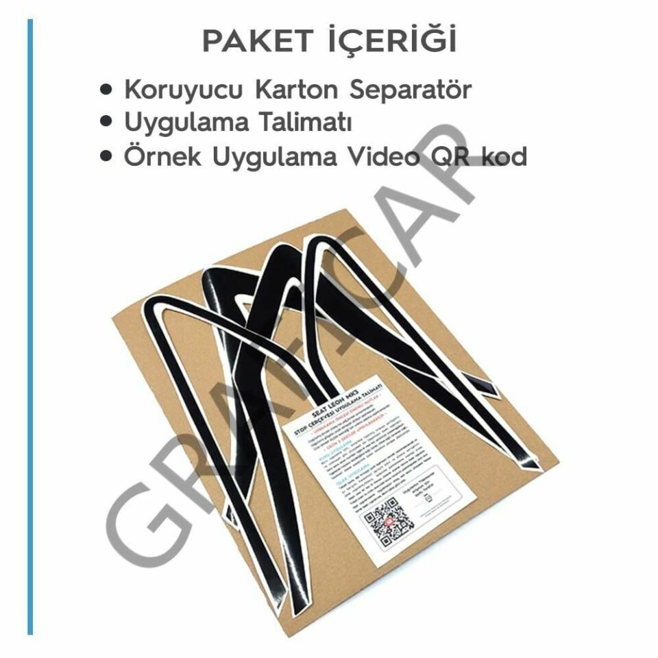 Honda Civic FB7 Stop Çerçevesi MAT SİYAH