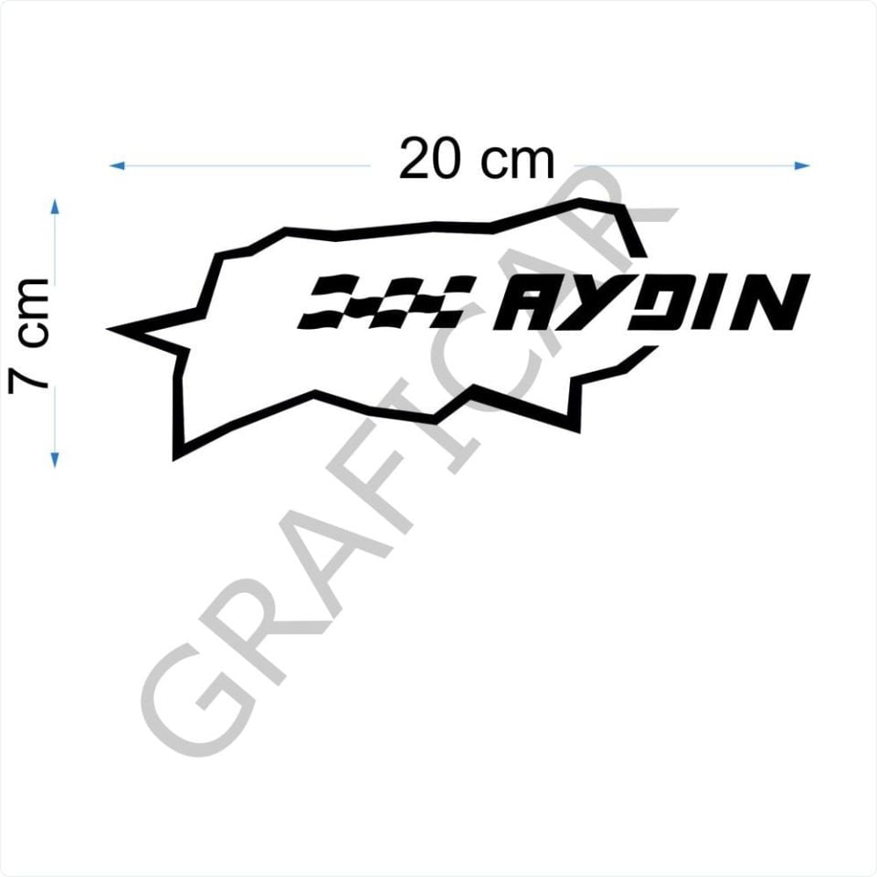 Harita Yarış Pisti Görünüm Sticker/Amasya-Ankara-Antalya-Artvin PARLAK BEYAZ - ANTALYA