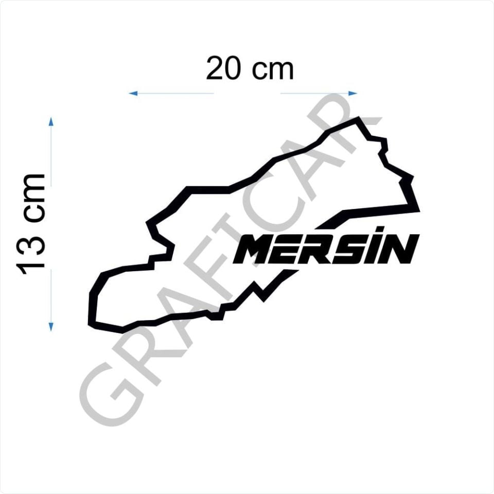 Harita Yarış Pisti Görünüm Sticker/İstanbul-İzmir-Kars-Mersin PARLAK SİYAH - İZMİR