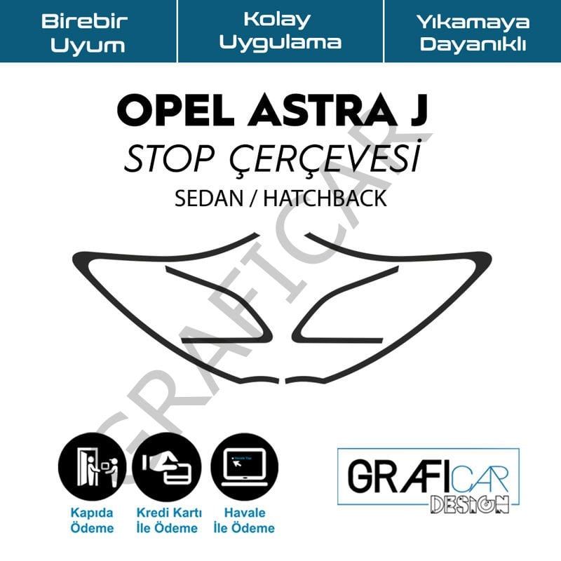 Opel Astra J Stop Çerçeve Sticker MAT SİYAH - HATCHBACK